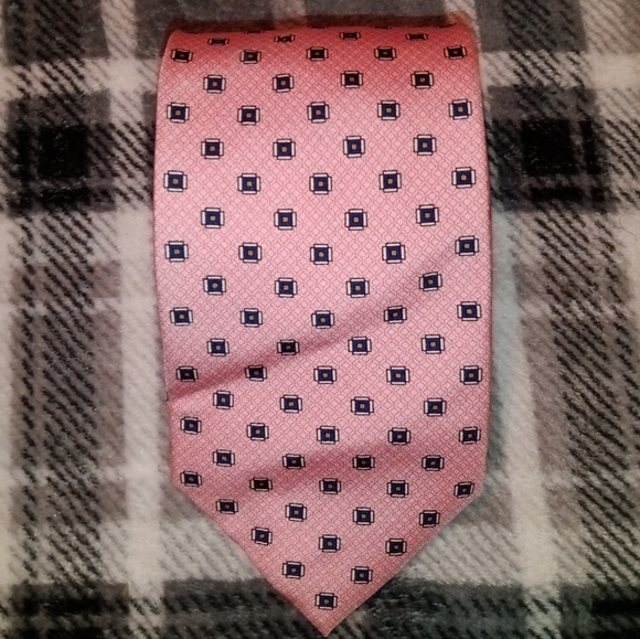 Jos. A. Bank | Pink & Navy Silk Neck Tie - Picture 9 of 9